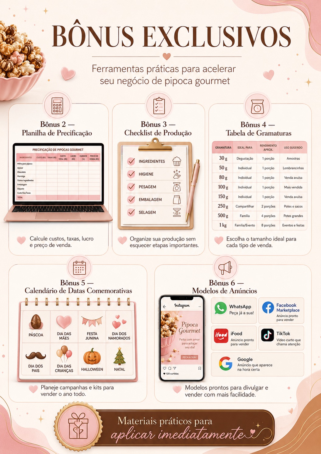 Bônus exclusivos do ebook