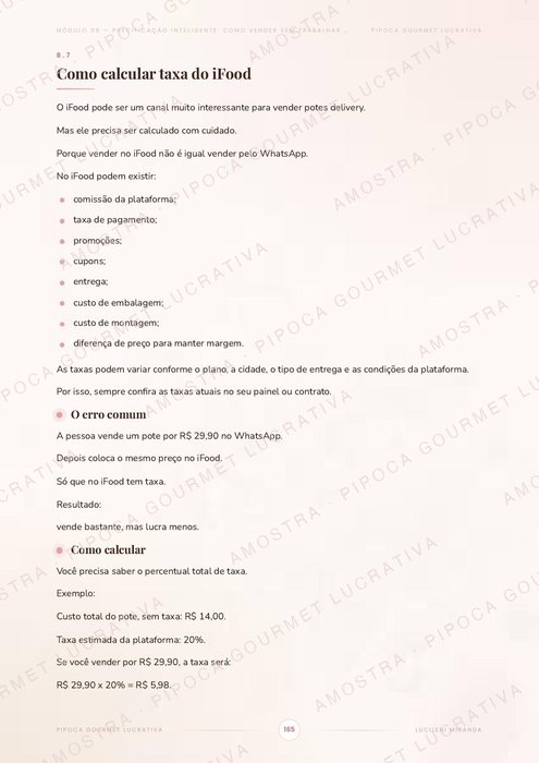 Tabela de precificação