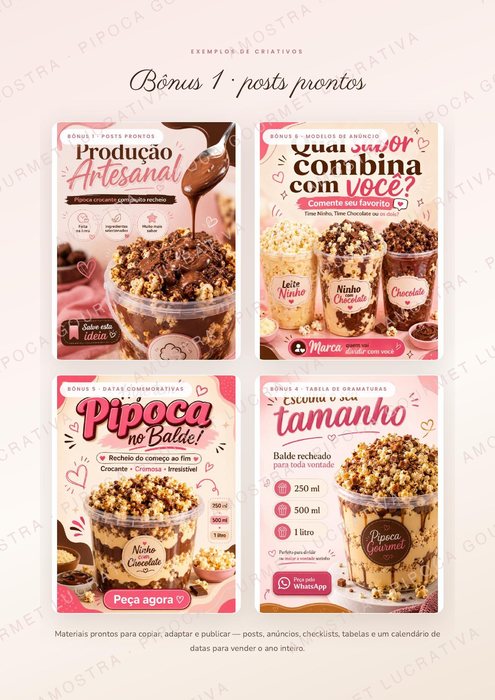 Posts prontos do bônus 1